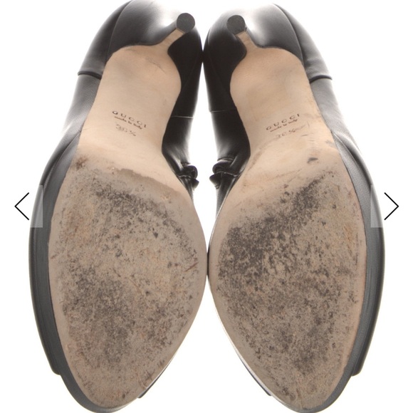 Gucci Black Leather Platform Pumps - Picture 5 of 5